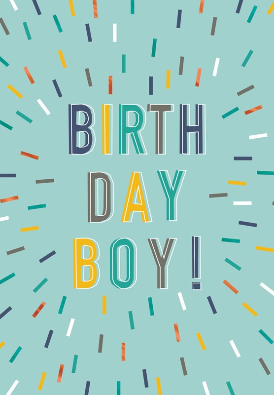 Birthday Boy Confetti Beams
