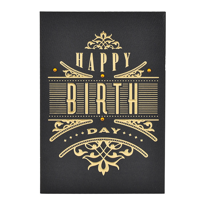 Birthday Male Gold Text