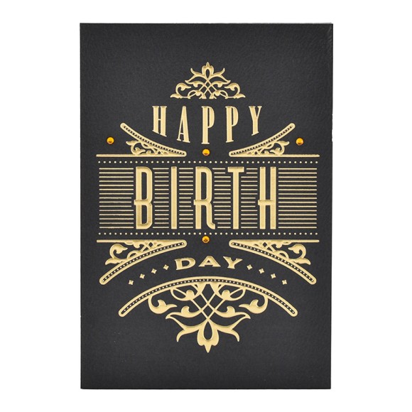 Birthday Male Gold Text