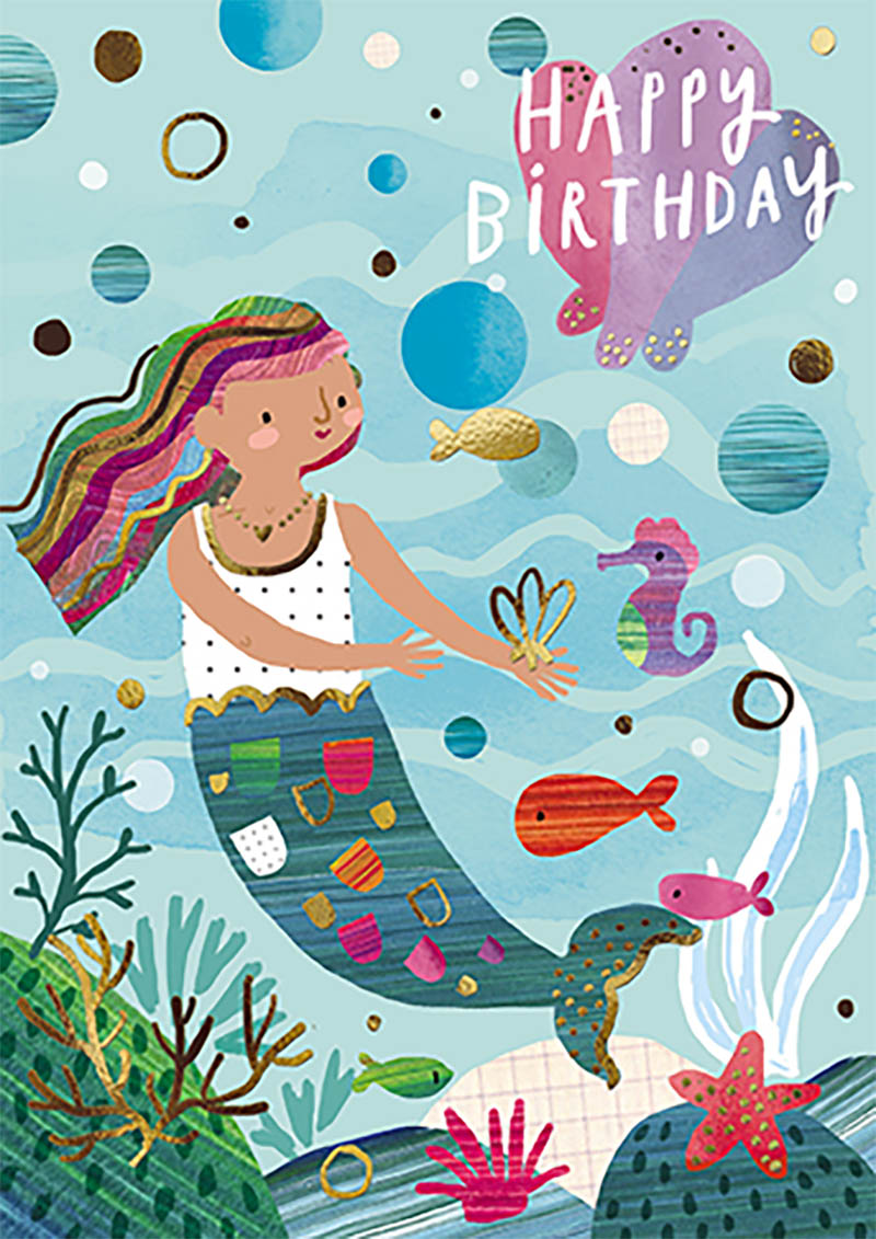 Rainbow Heart Bd: Girl Mermaid