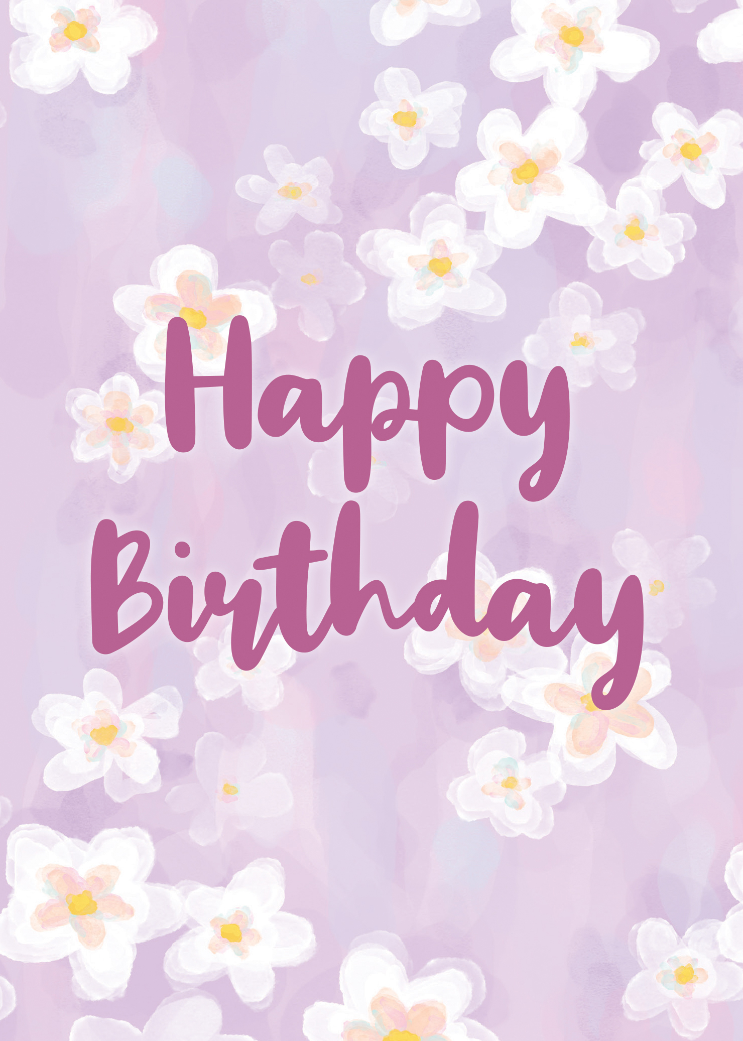 Female Birthday Soft Lilac Flowers