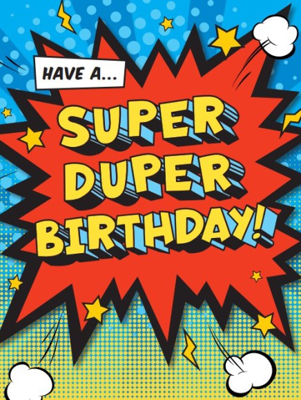 Juv Boy Birthday Super Duper Pow