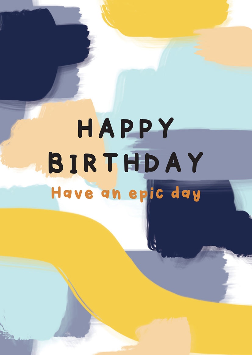 Happy Birthday Paint Strokes Bst Day