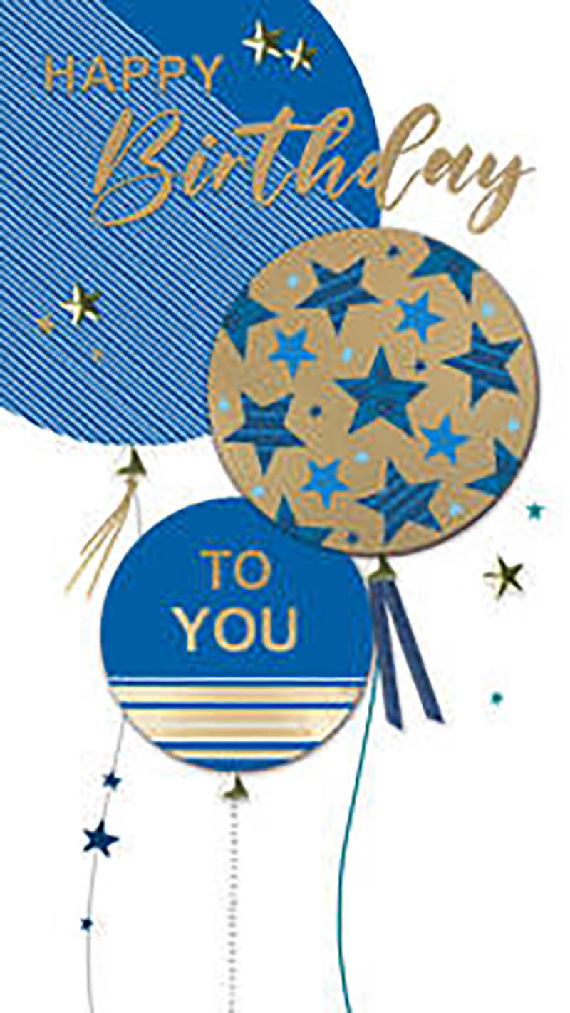 Champagne: Birthday Blue Balloo