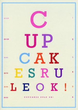 Eye Chart: Cupcakes
