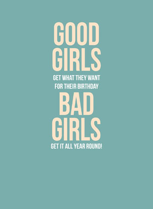 Wordup: Good Girls Bad Girls