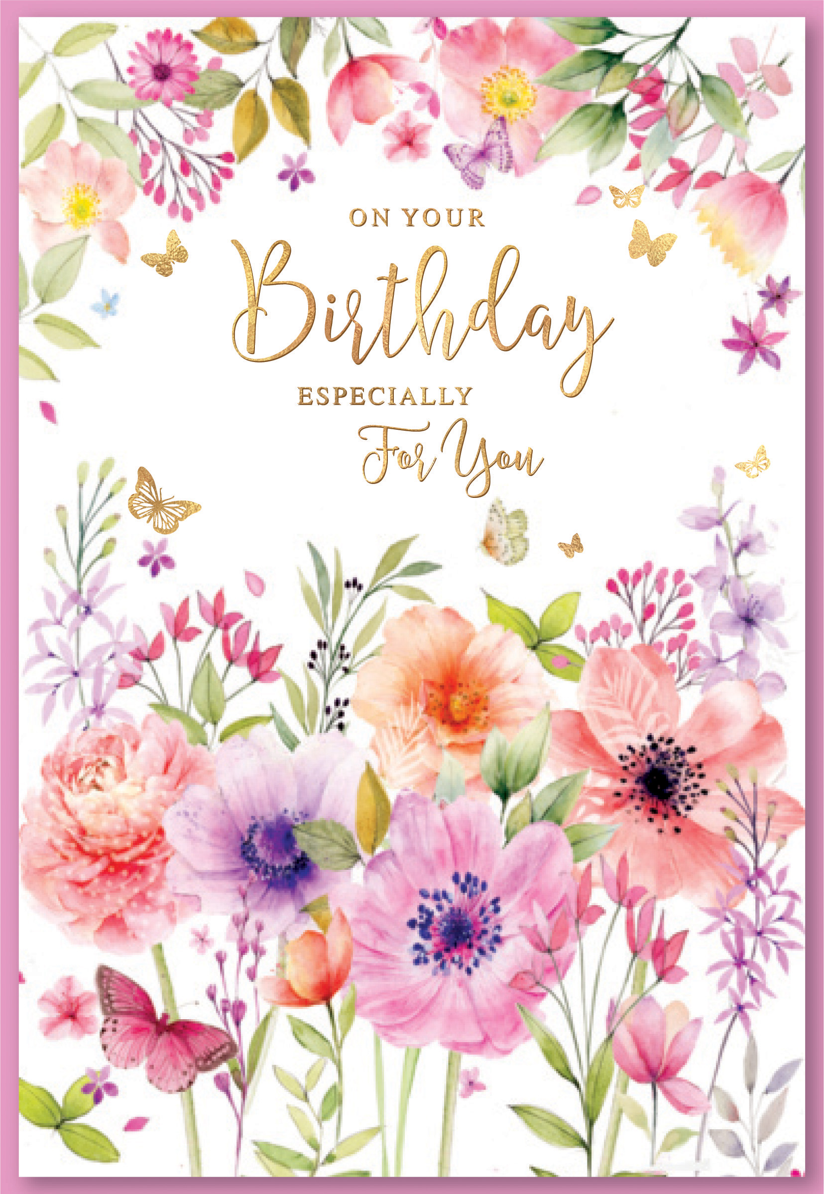 Birthday Pink Flrl Garden