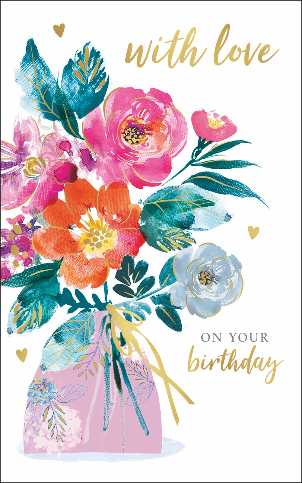 Fem Birthday Flowers In Vase