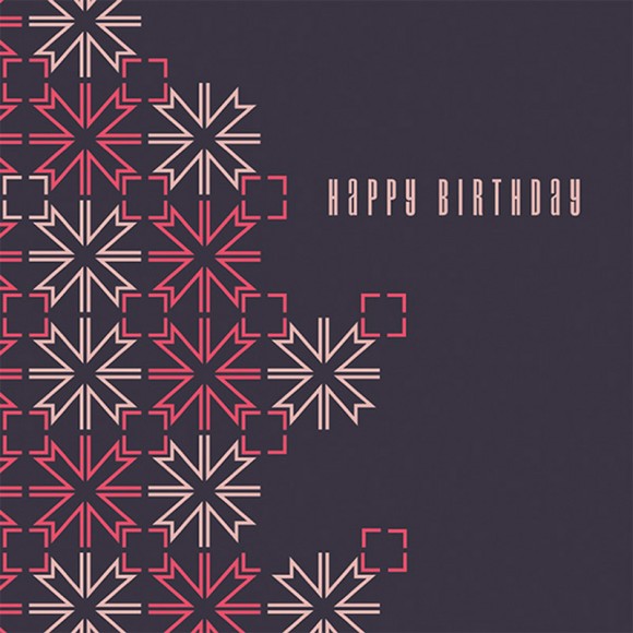 Spirit: Happy Birthday Red Gold Mod Stars
