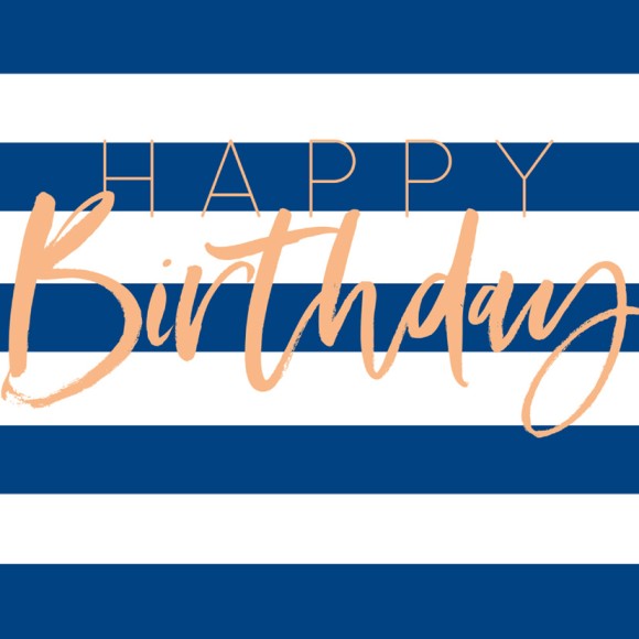 No78 Male: Birthday Blue Stripes