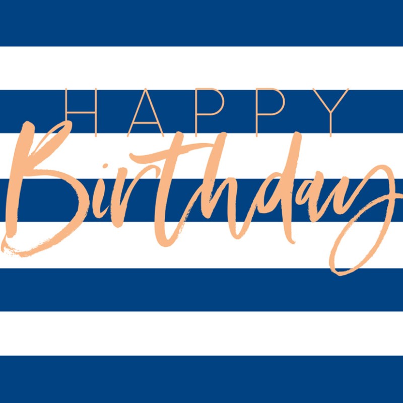 No78 Male: Birthday Blue Stripes
