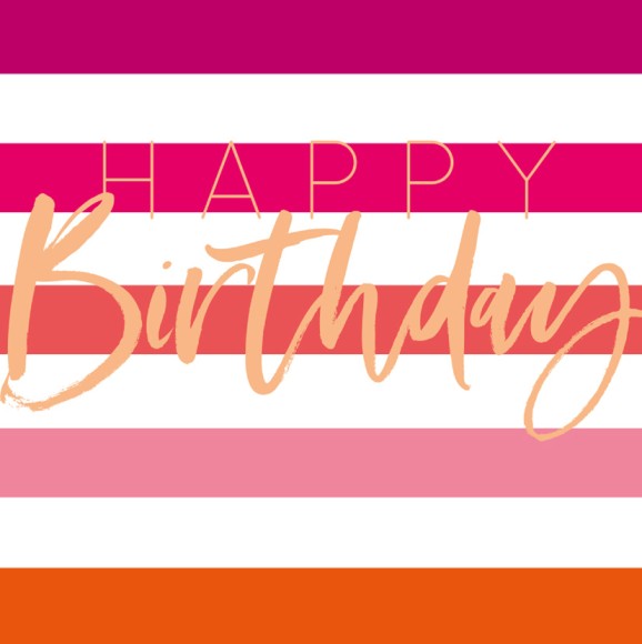 No78 Fem: Birthday Pink Stripes