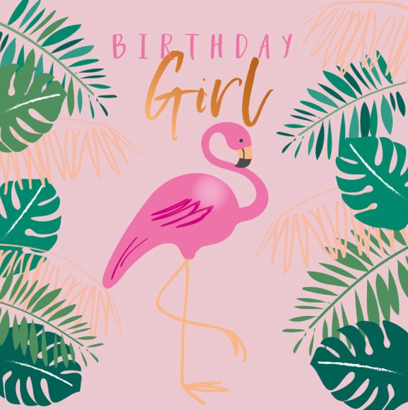 No78 Fem: Birthday Girl Flamingo