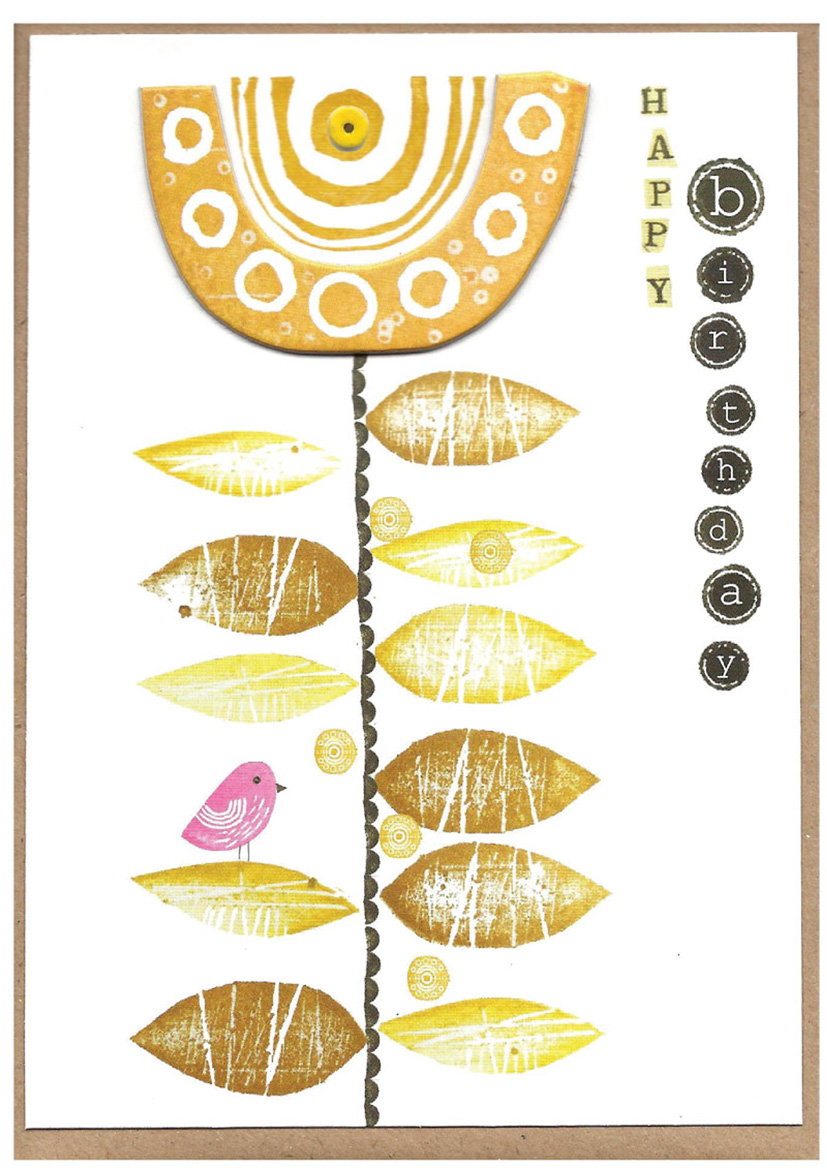 Woodblock: Big Flower