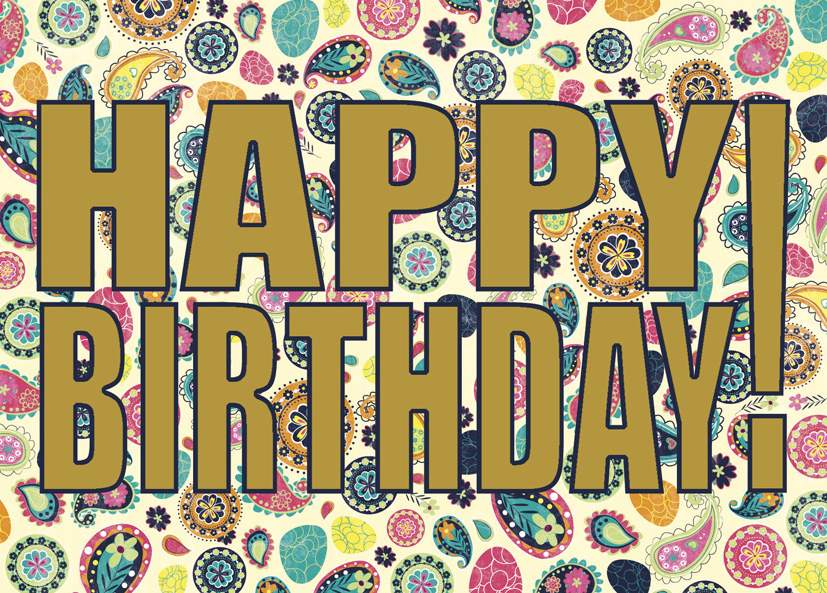 Gourmandiz: Birthday Paisley Bg