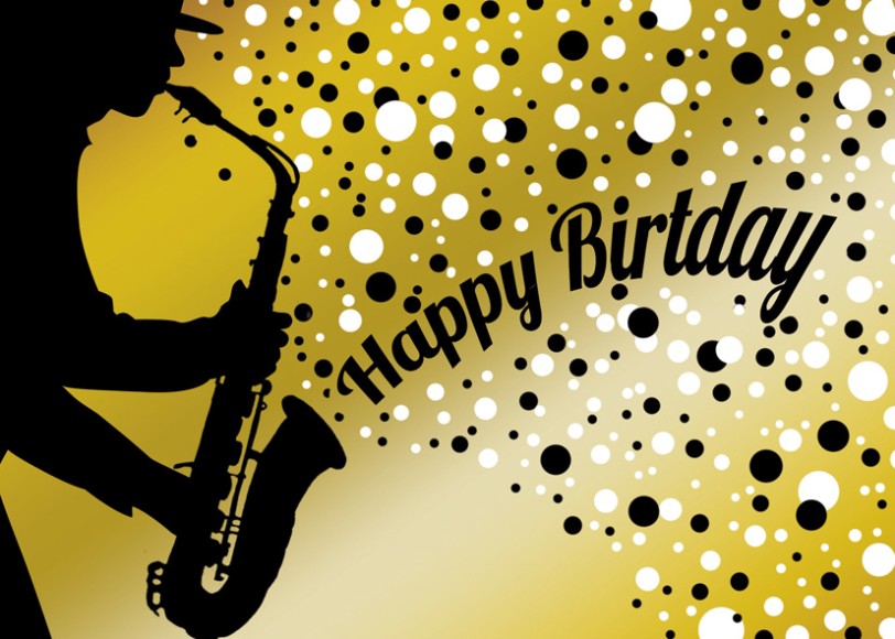 Black White: Birthday Saxophone