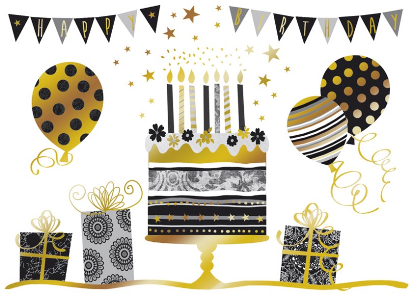 Black White: Birthday Cake