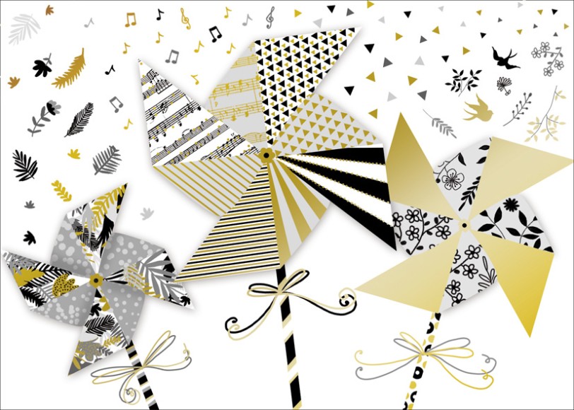 Black White: Birthday Windmills