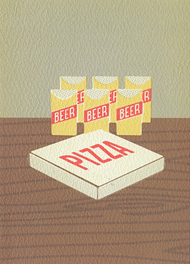 Studio Ink: Funny Birthday Pizza Beer