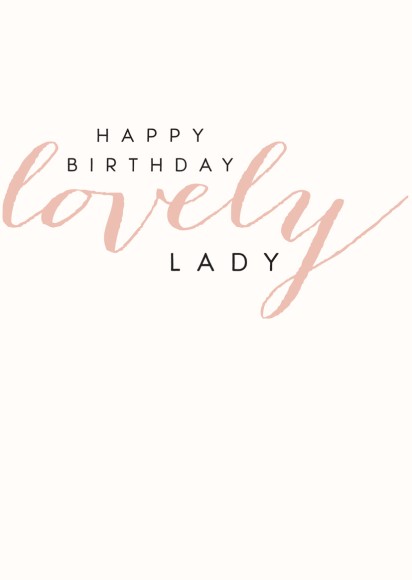 Rosebud: Birthday Lovely Lady