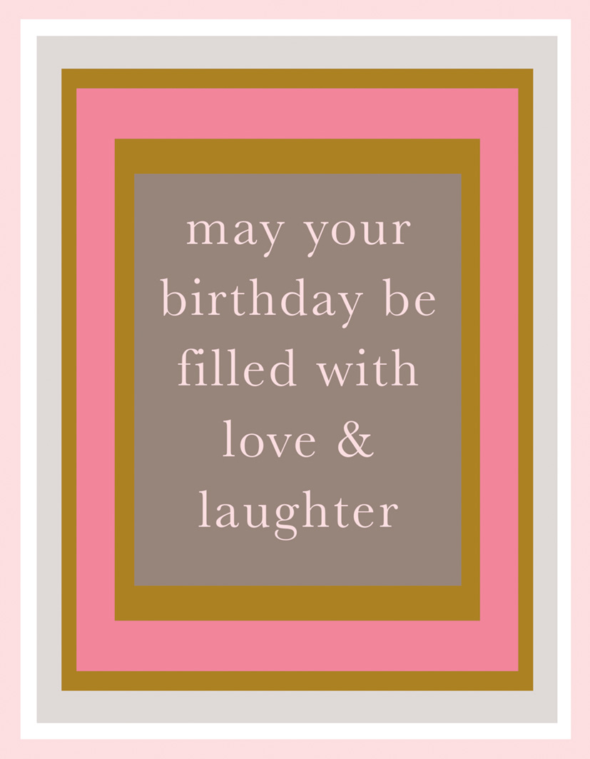 Bloomsbury: Birthday Love Laugh