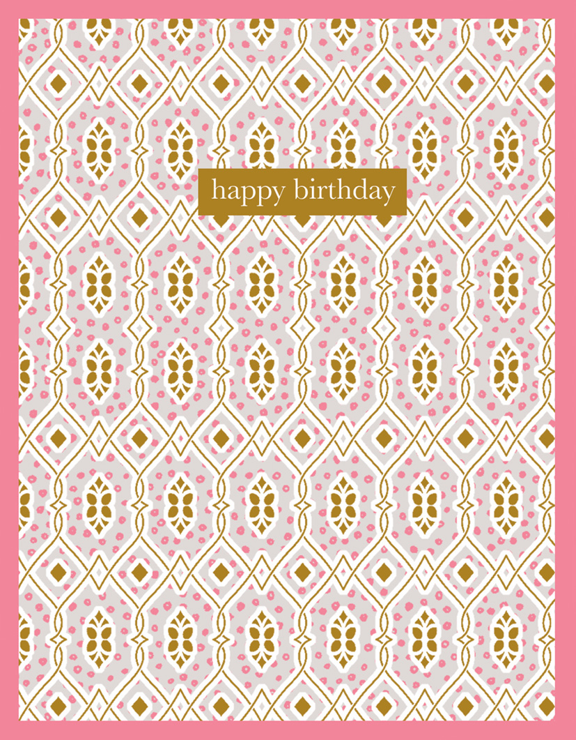 Bloomsbury: Birthday Gold Pattern