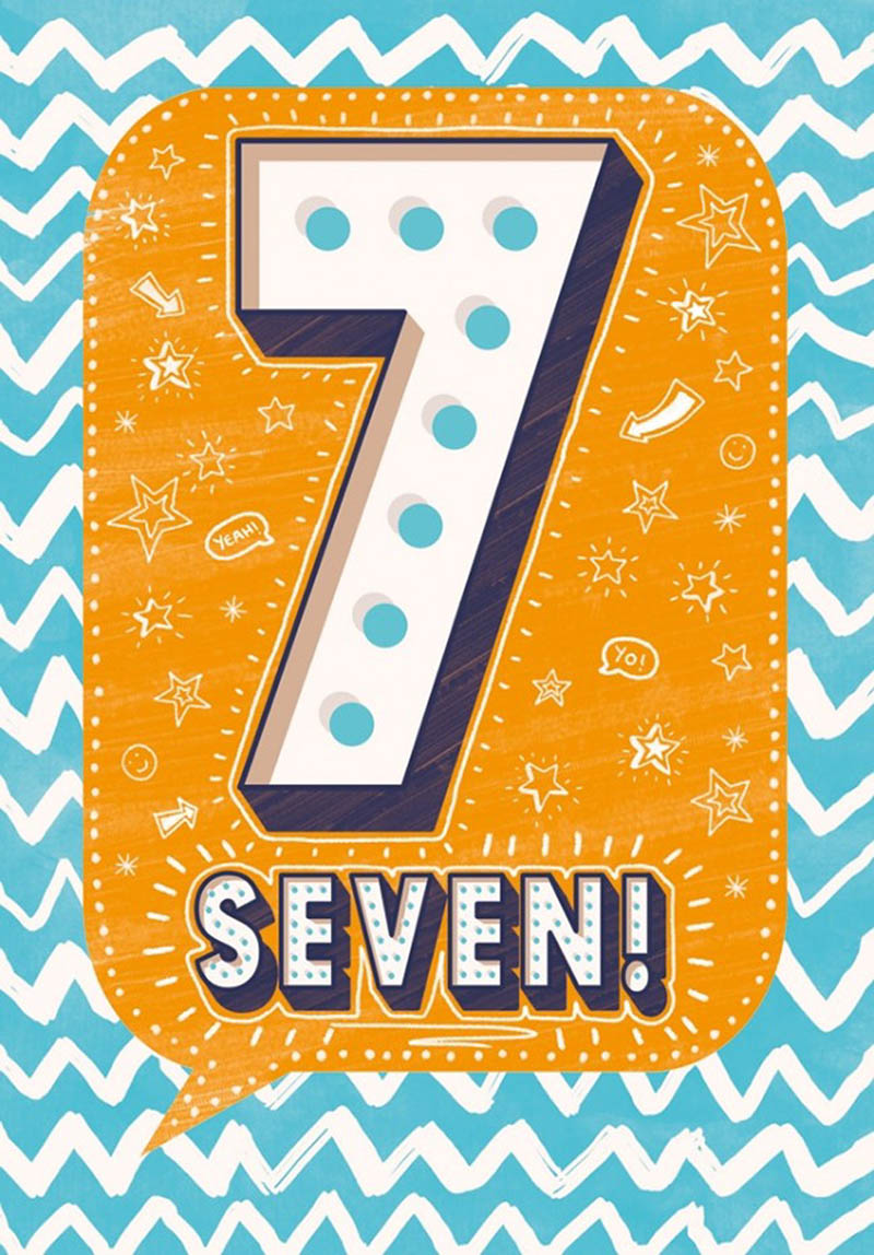 Age 7 Boy Speech Bubble