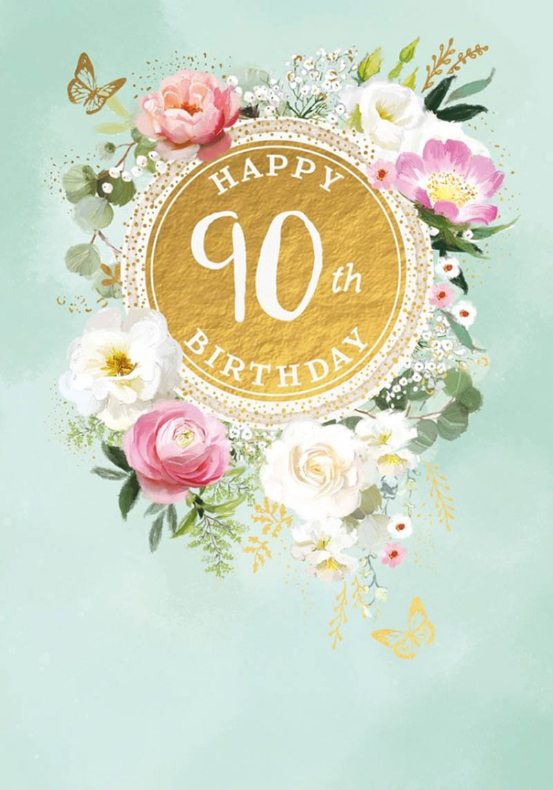 Lge Age 90 Fem Painted Flowers