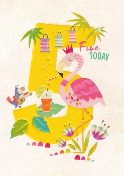 100% Kids: Age 5 Girl Flamingo