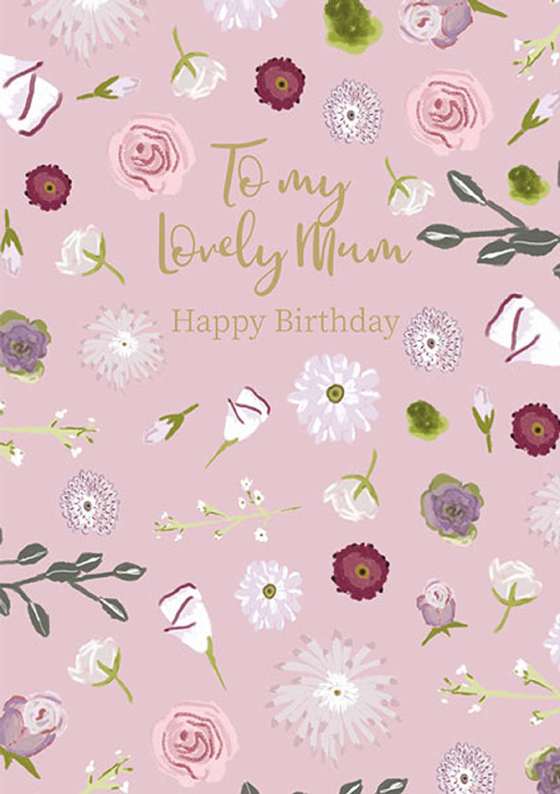 Mum Birthday Pink Flowers