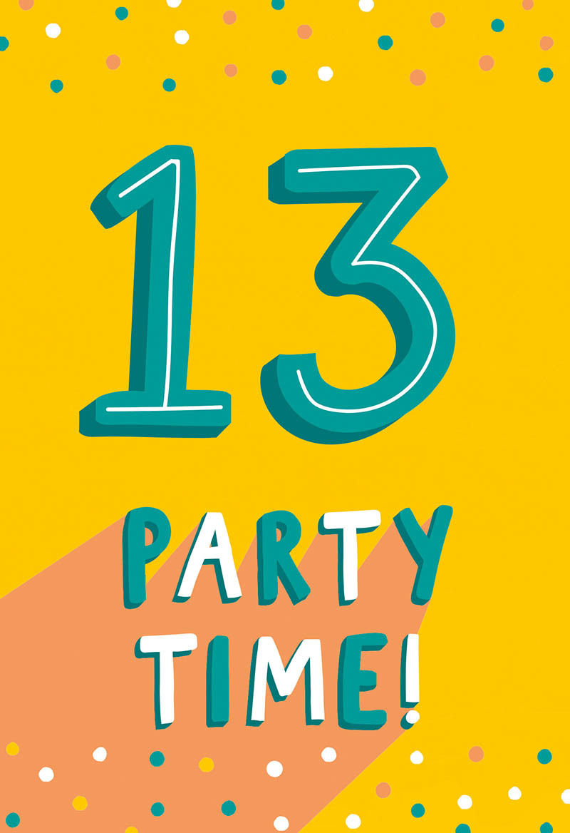 Half Full Age 13 Boy Party