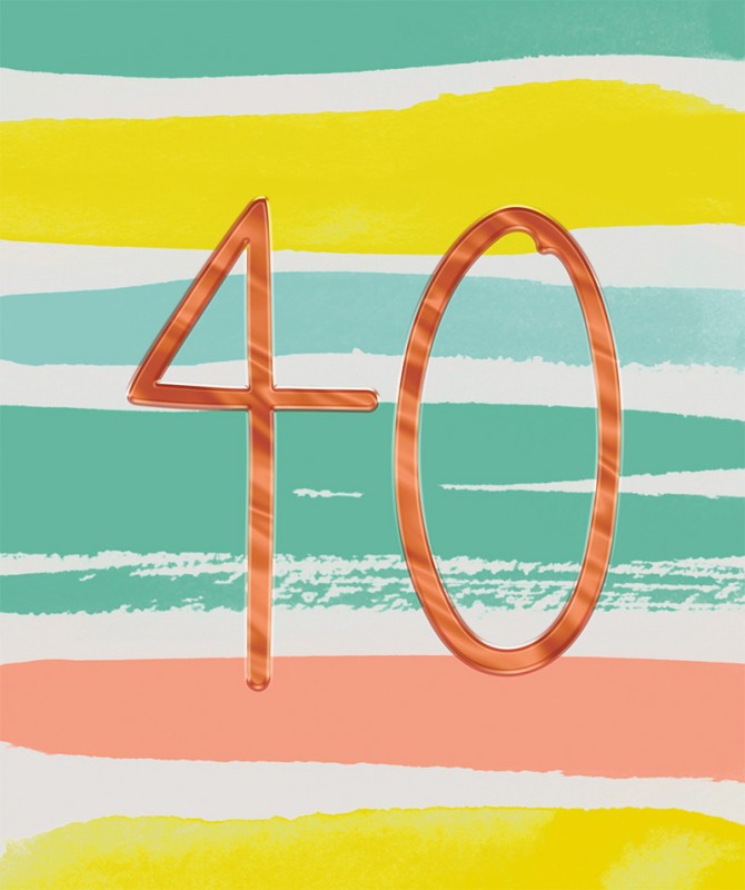 Birthday 40Th Stripes