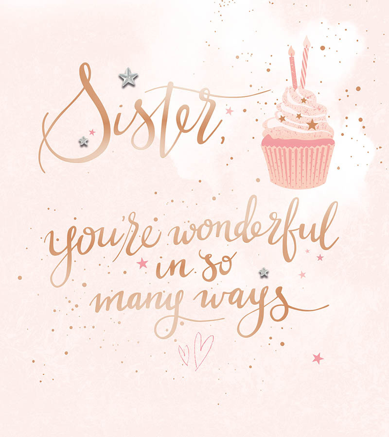 Sister Birthday Cupcake