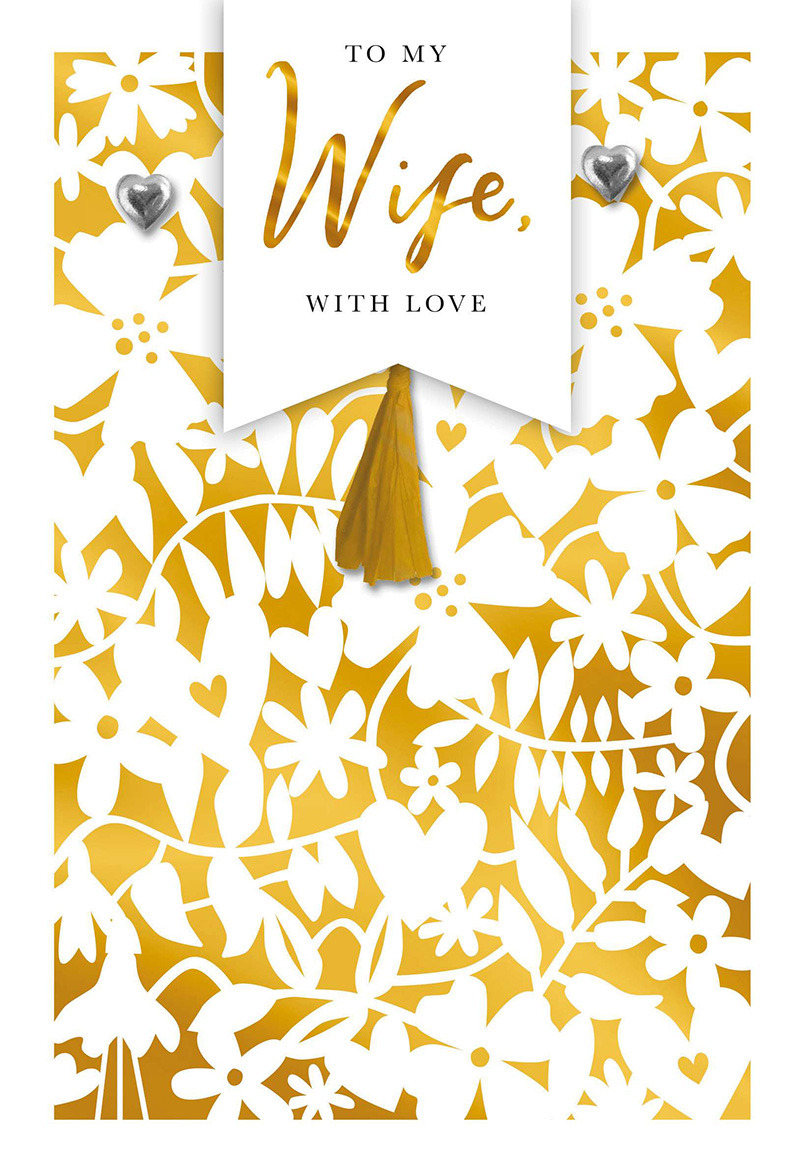 Birthday Wife Gold Floral