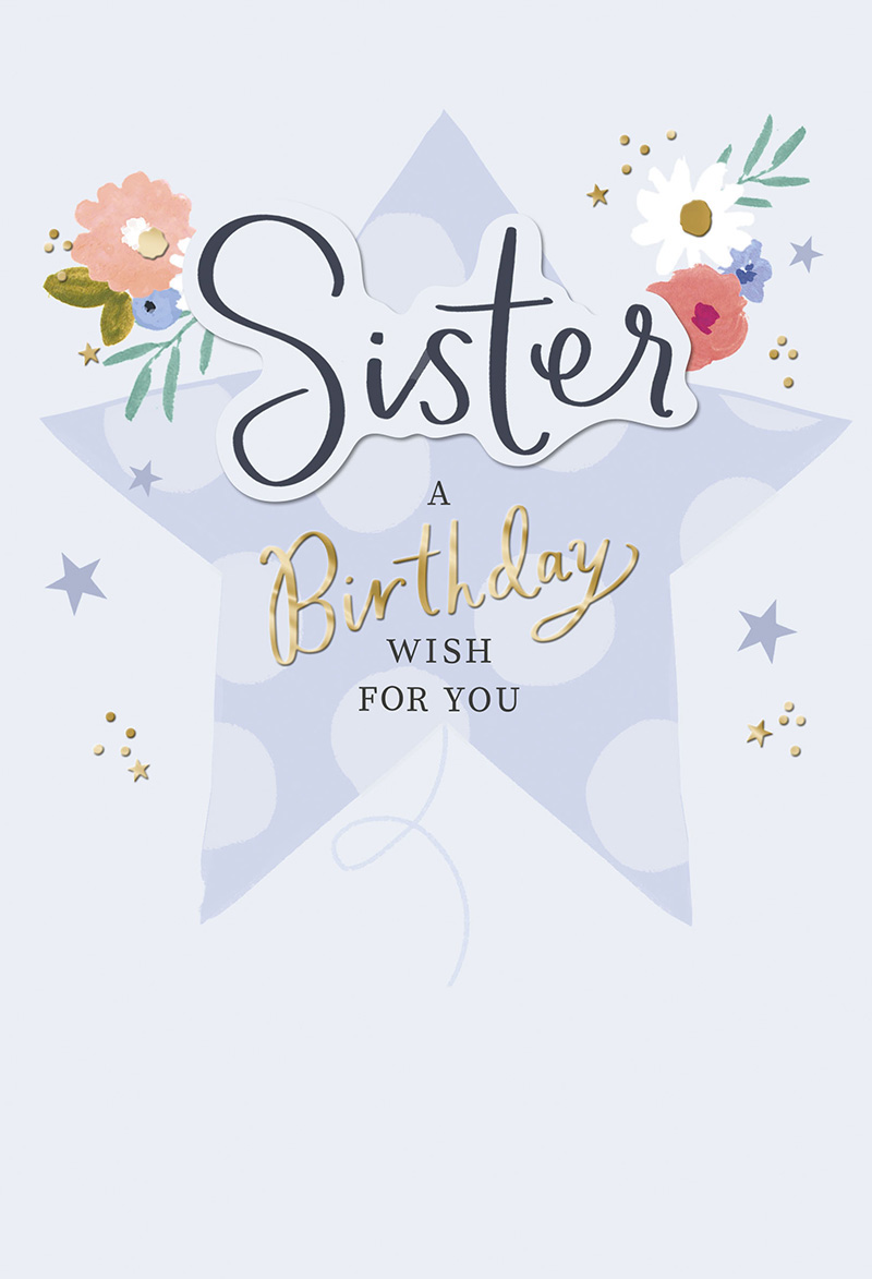 Birthday Sister Star Florals