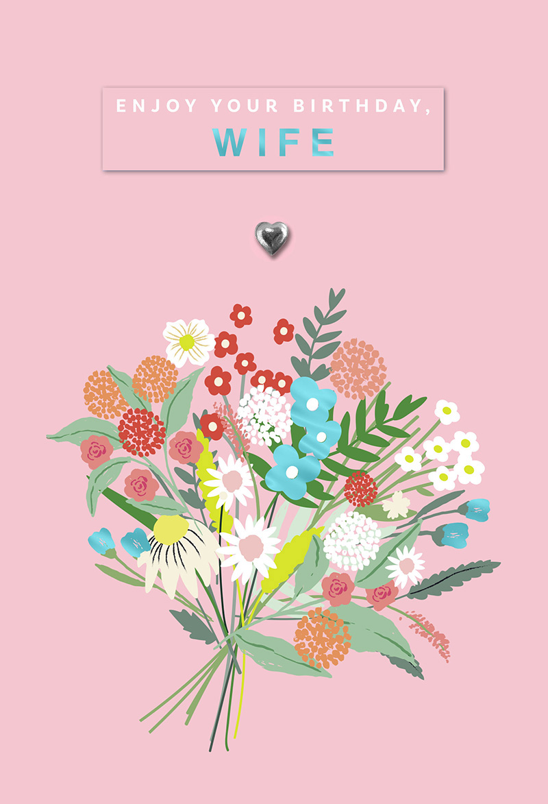 Birthday Wife Bouquet Heart