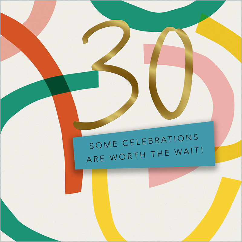 Birthday Age 30 Bright Lines