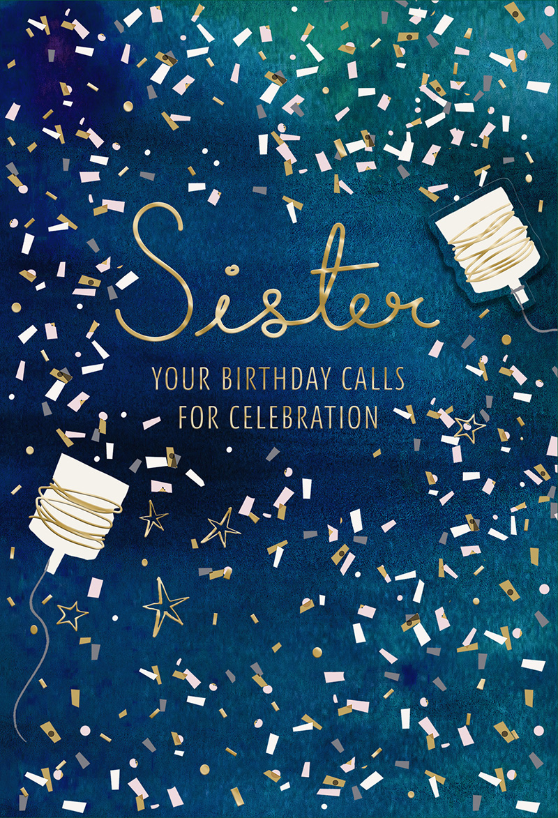 Birthday Sister Party Poppers