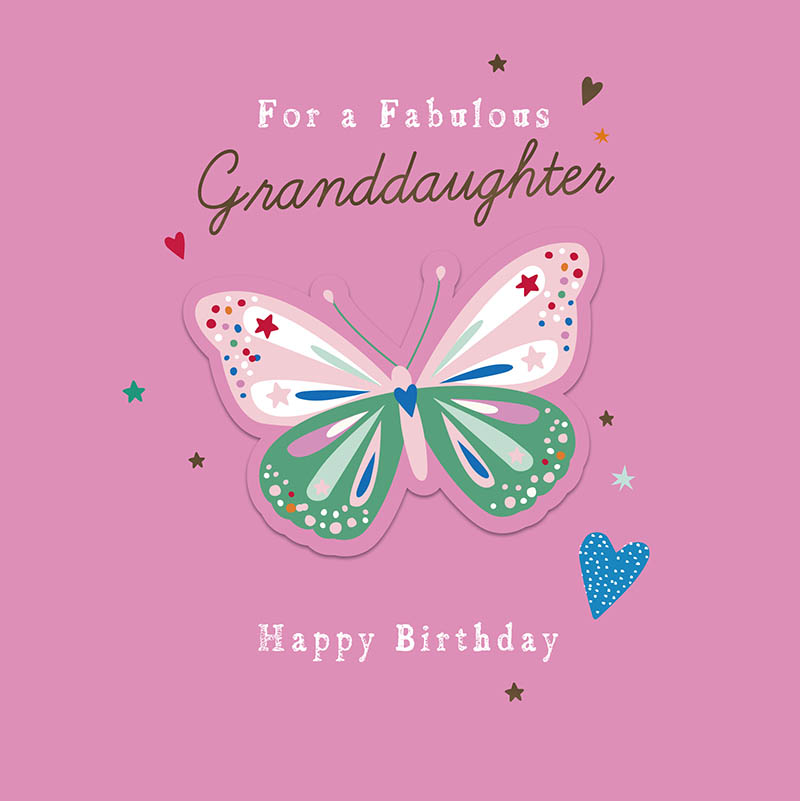 Fabulous Granddaughter Birthday Butterfly