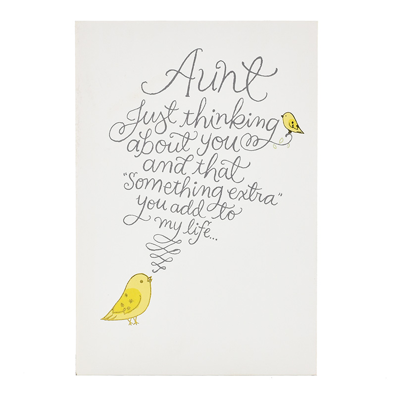Aunt Birthday Text Bird
