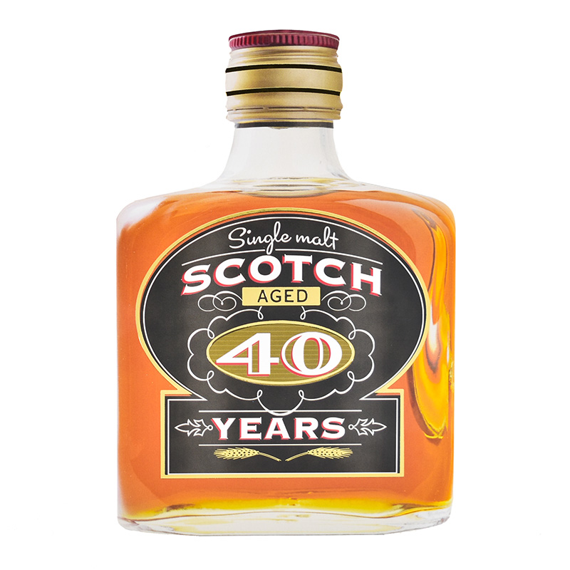 Age 40 Birthday Male Scotch Bottle