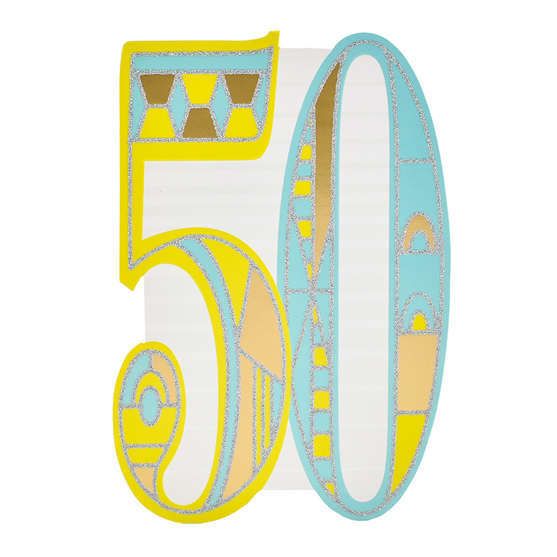Age 50 Male Birthday Diecut