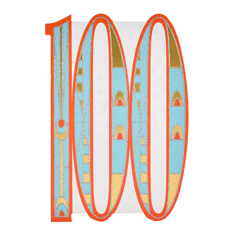 Age 100 Birthday Male Diecut