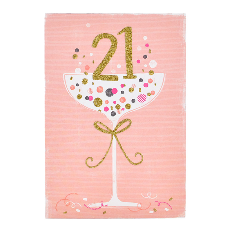 Age 21 Birthday Fem Glass