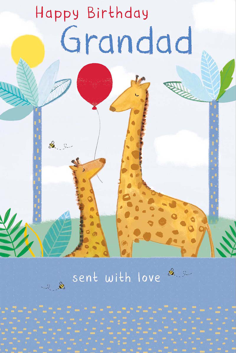 Grandad Birthday Giraffe With Love