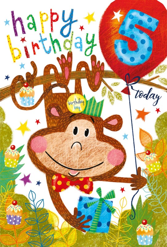 Age 5 Boy Party Monkey