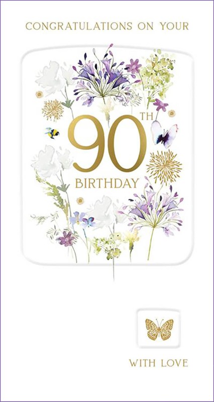 Flower Press: Age 90 Fem Prple