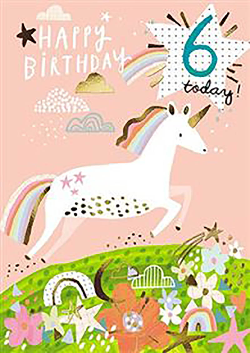 Rainbow Heart: Age 6 Grl Uncrn