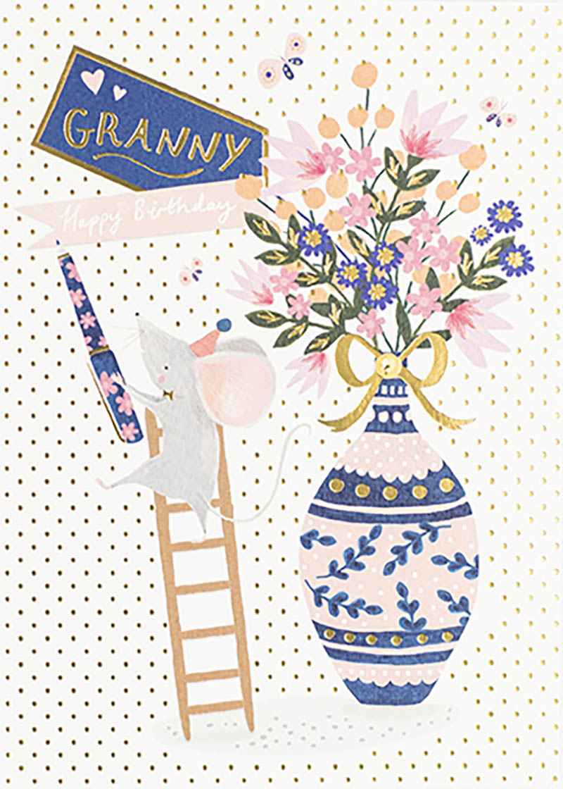 Waffle: Granny Birthday Vase