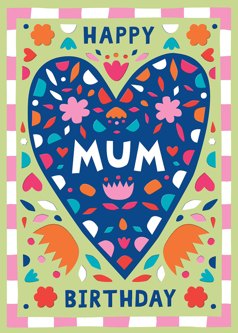 Bday Mum Papercut Heart